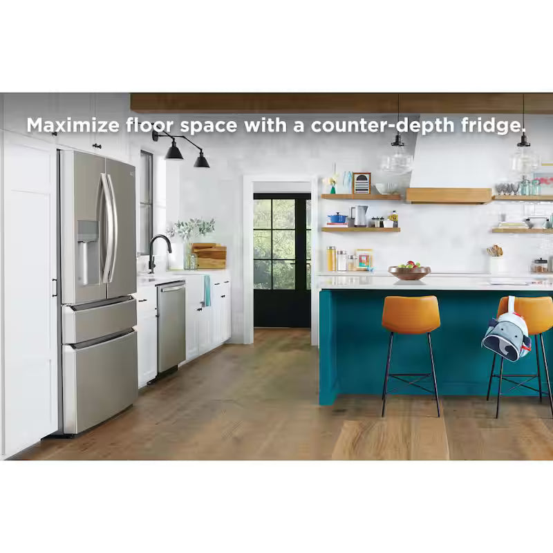 21.4 cu. ft. 4-Door French Door Counter Depth Refrigerator in Stainless Steel O5393