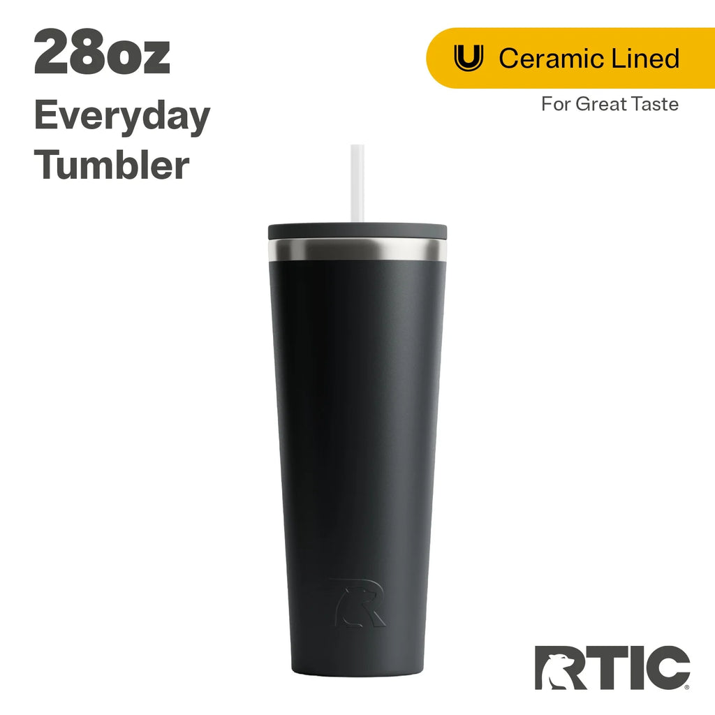 28 oz Ceramic Lined Tumbler with Straw Lid G54843