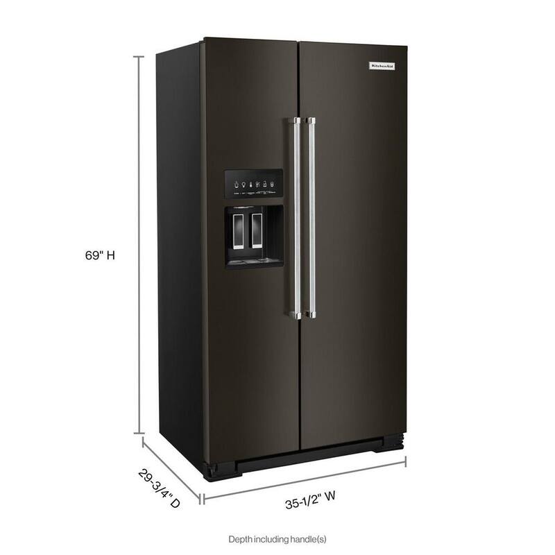 Black Stainless Steel Counter Depth Side by Side Refrigerator X899