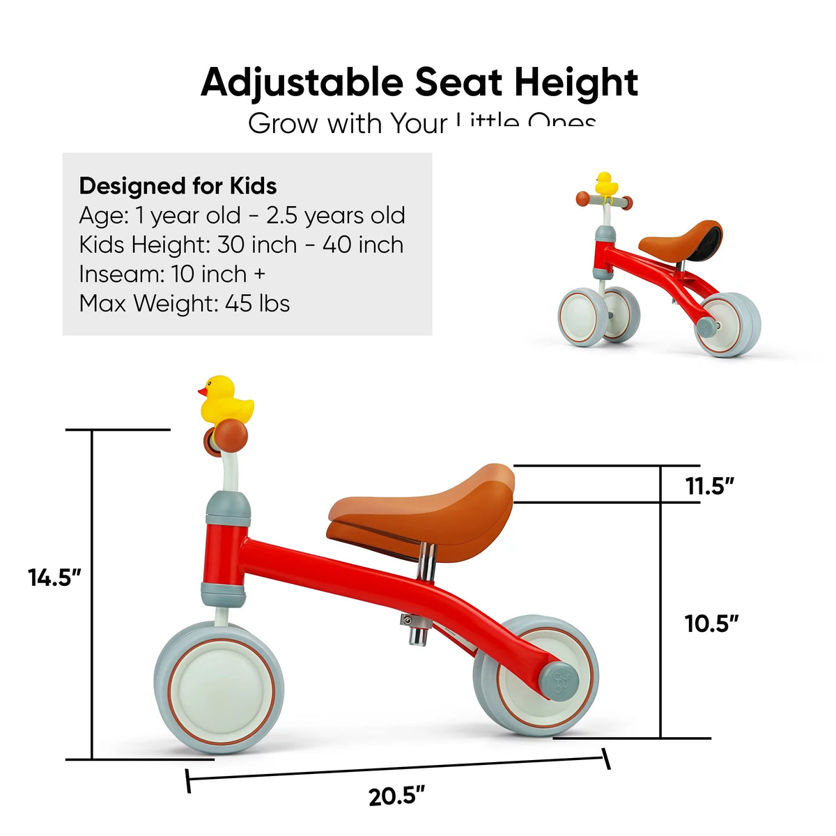 White Baby Balance Bike I490505