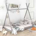 Gray Wood Twin Size Platform Bed W17975