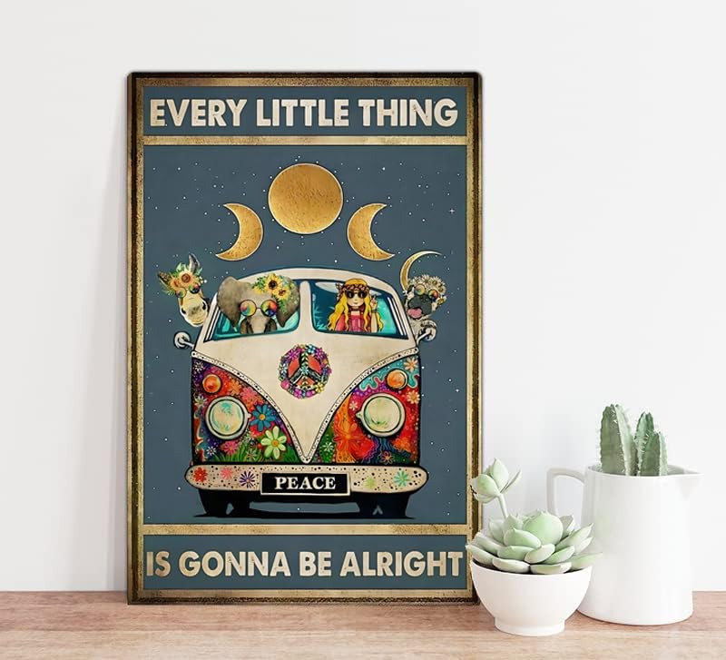 Vintage Hippie Poster Aluminum 12 * 8 Inch P891