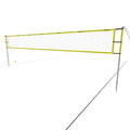Portable Beach Volleyball Set Adjustable Heights Yellow R386