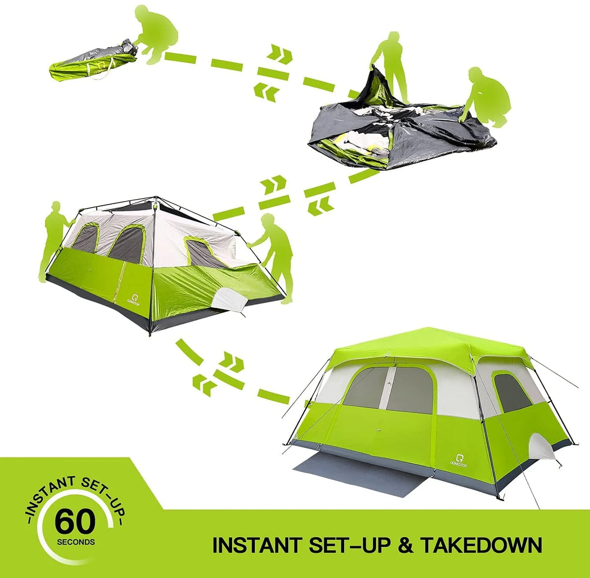 10 Person Waterproof Camping Tent A133824