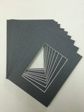 10 Pack 18x24 Black Picture Mats with White Core Bevel Cut P49964