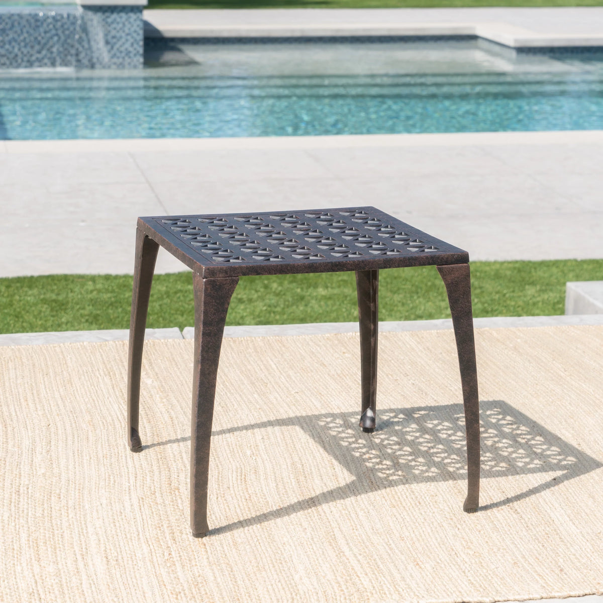 18 Cast Aluminum Side Table G5787