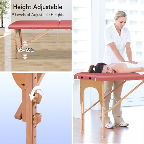 Portable Massage Table 2 Fold with Bag Black E1969