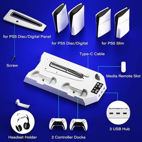 PS5 Cooling Station with Dual Controller Charger K9533