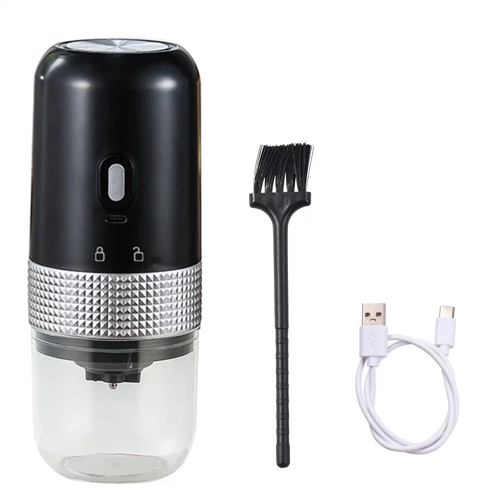Portable Electric Burr Coffee Grinder 13W 200ml USB Rechargeable Adjustable Cordless Q659
