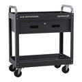 30 in. Service Cart with Drawer, Black C844