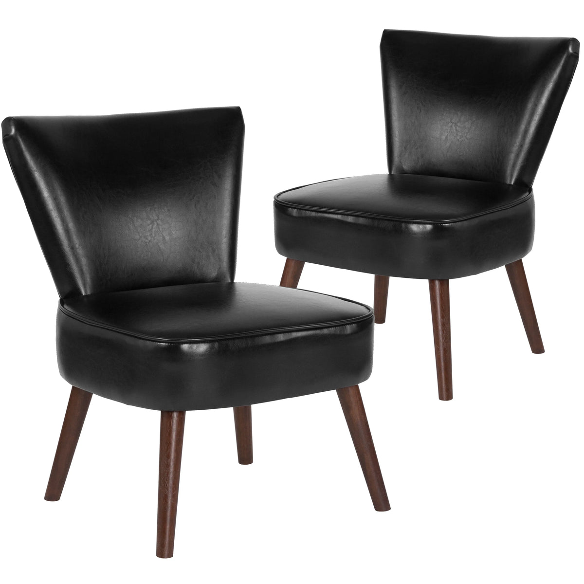 Black LeatherSoft Retro Chair Q129158