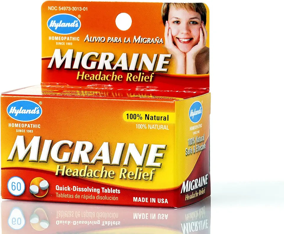 Homeopathic Migraine Headache Relief 60 Tablets I650