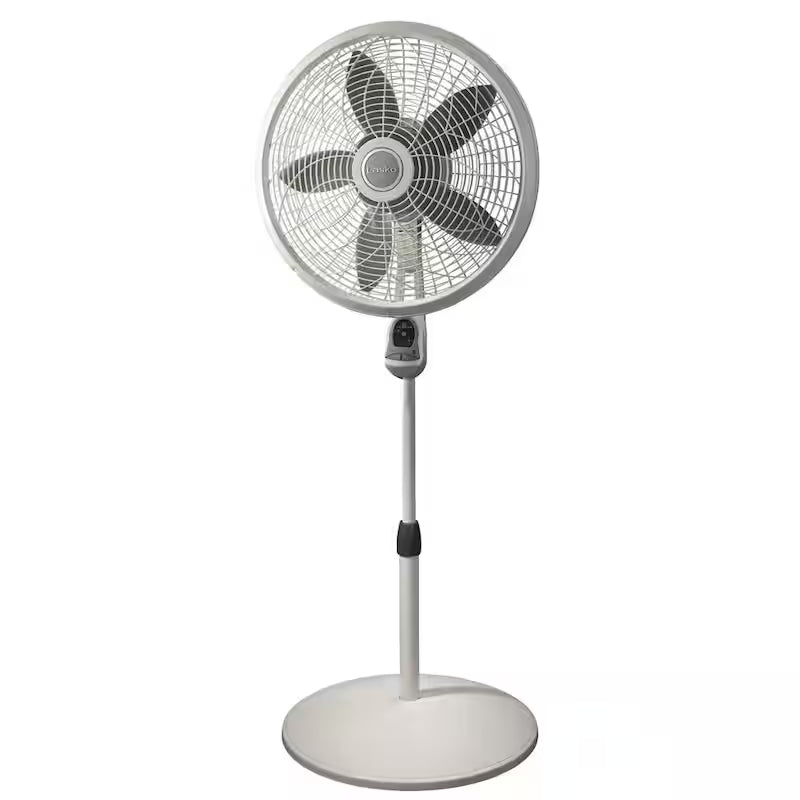 White 3 Speed Oscillating Pedestal Fan with Timer and Remote Control H9691