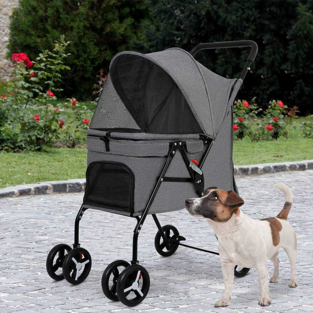 Foldable Mesh Pet Stroller K173297
