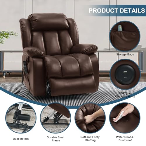 Large Power Lift Recliner Chair with Heat and Massage X211