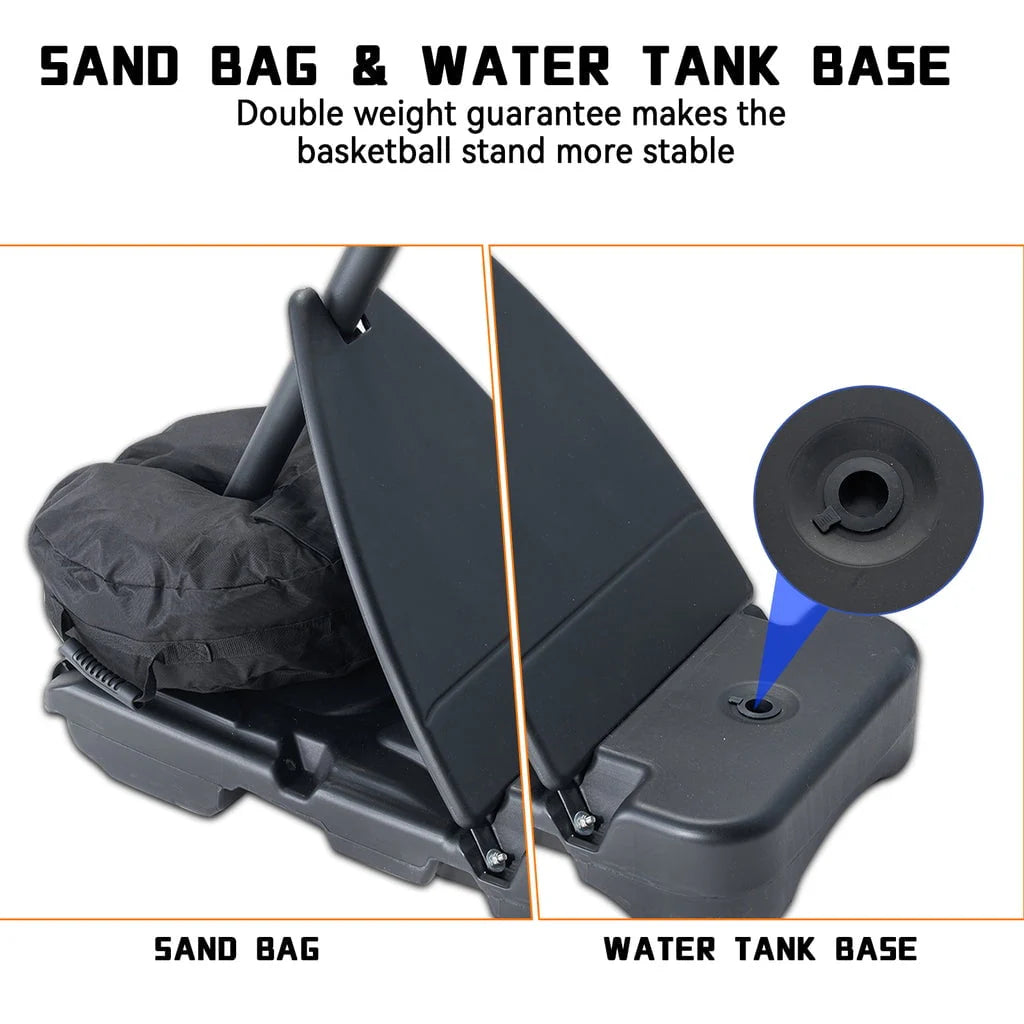 Portable Acrylic Adjustable Height 5-7' Basketball Hoop F5505
