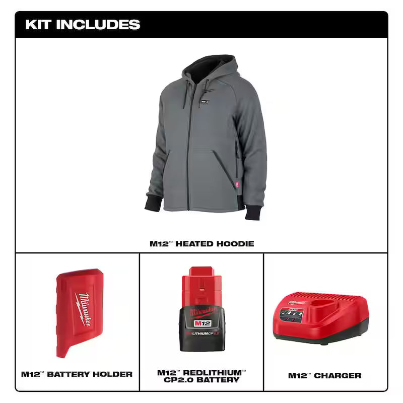 Gray Heated Jacket Hoodie Kit A4322