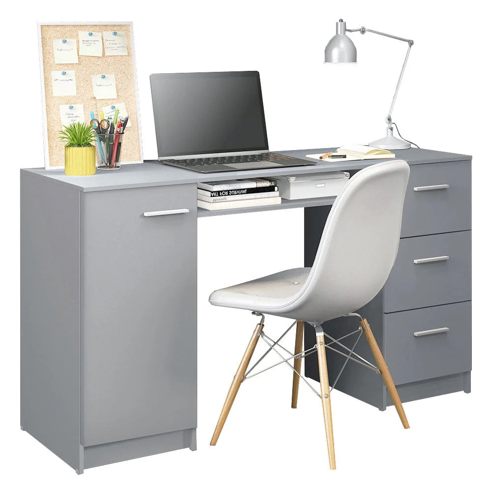 White 53 inch Office Desk with Drawers R586864