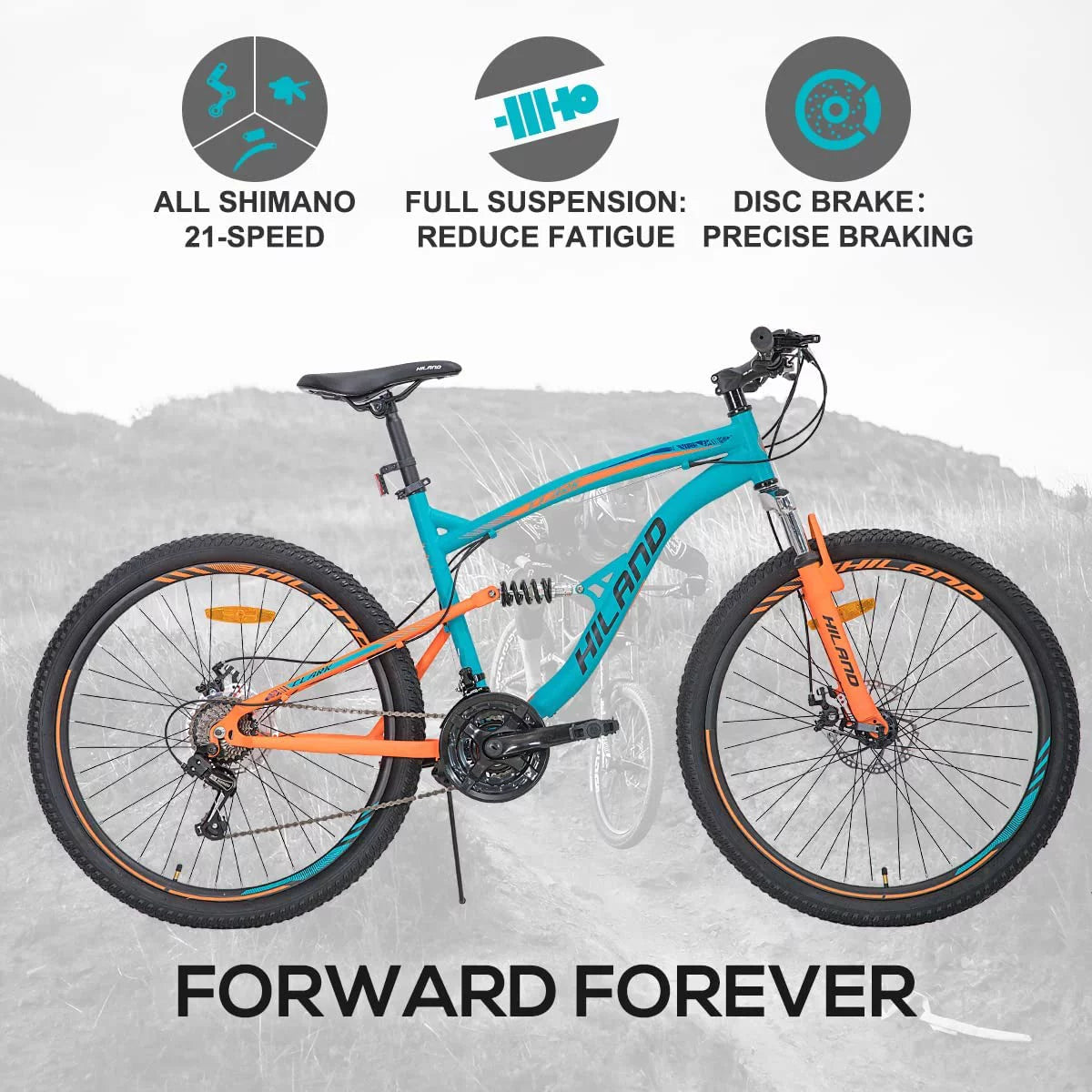 Full-Suspension 21 Speeds 26 Inch Wheels Mountain Bike S288