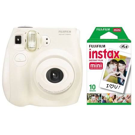 White Instant Camera with 10-Pack Film G7120