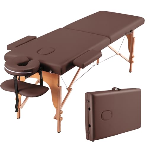 Portable Massage Table 2 Fold with Bag Black E1969