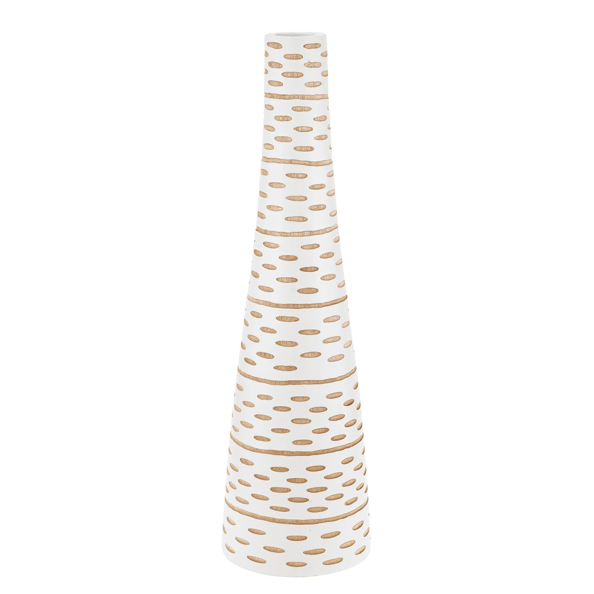 White Mango Tree Wood Bottle-Shaped Vase B3208