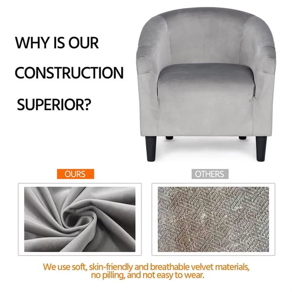 Ivory Polyester Boucle Accent Chair G92162