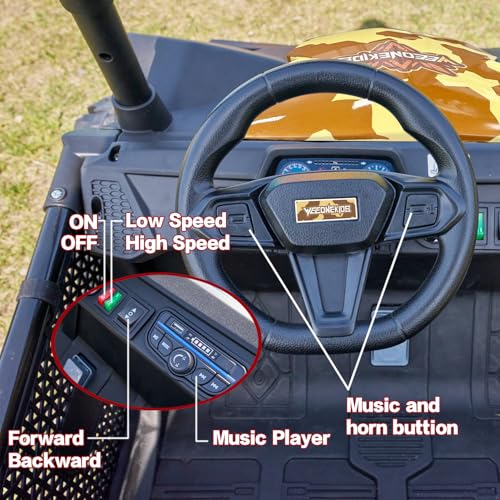 24V 2 Seat Electric Ride on Toy Car with 4 75W Motors N2629