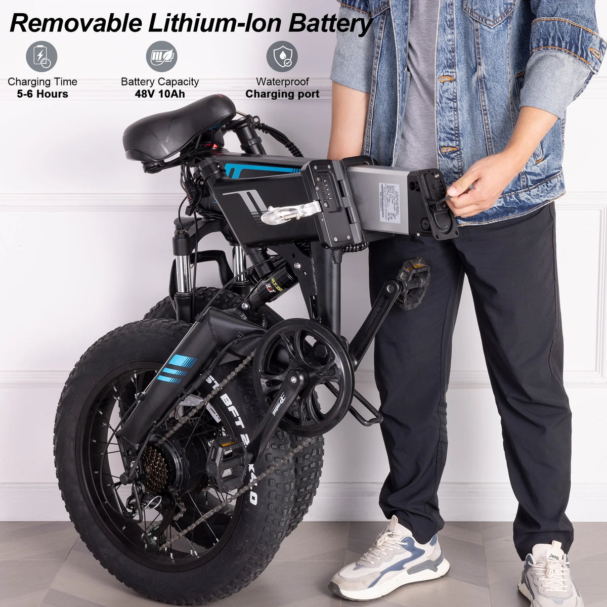 20''X4.0 Fat Tire 500W 20MPH Foldable Electric Bike H422