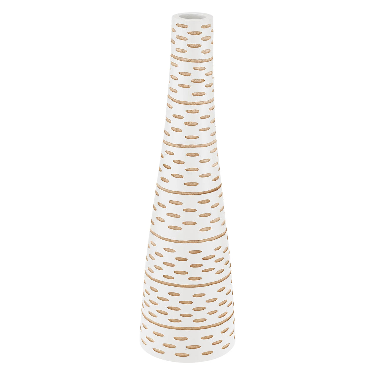White Mango Tree Wood Bottle-Shaped Vase B3208