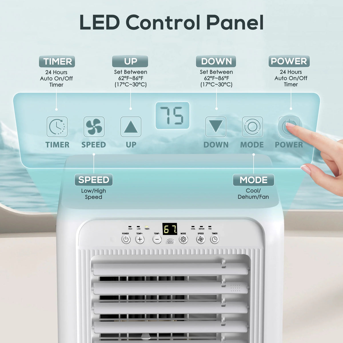 5000BTU Portable Air Conditioner 3 in 1 H722