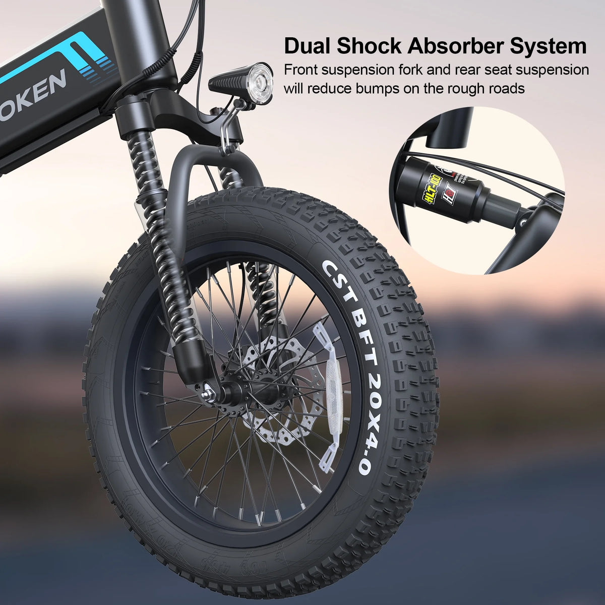 20''X4.0 Fat Tire 500W 20MPH Foldable Electric Bike H422