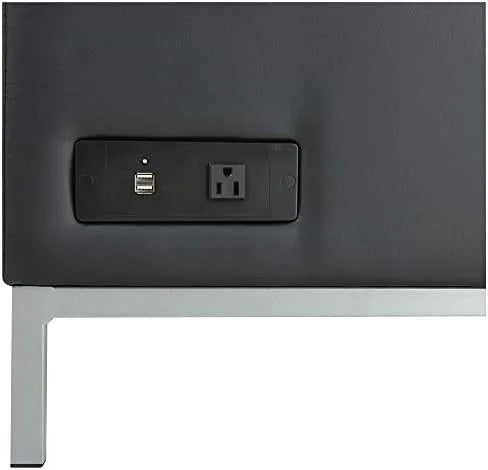 Black Powered Armless L Sectional Q580