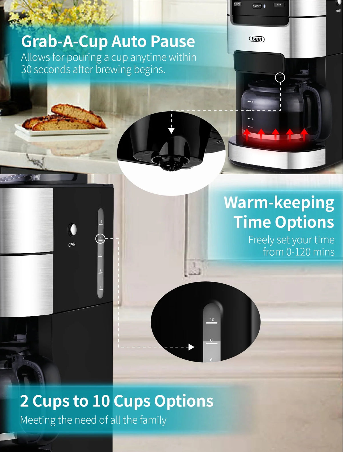 10-Cup Programmable Grind and Brew Coffee Maker X435