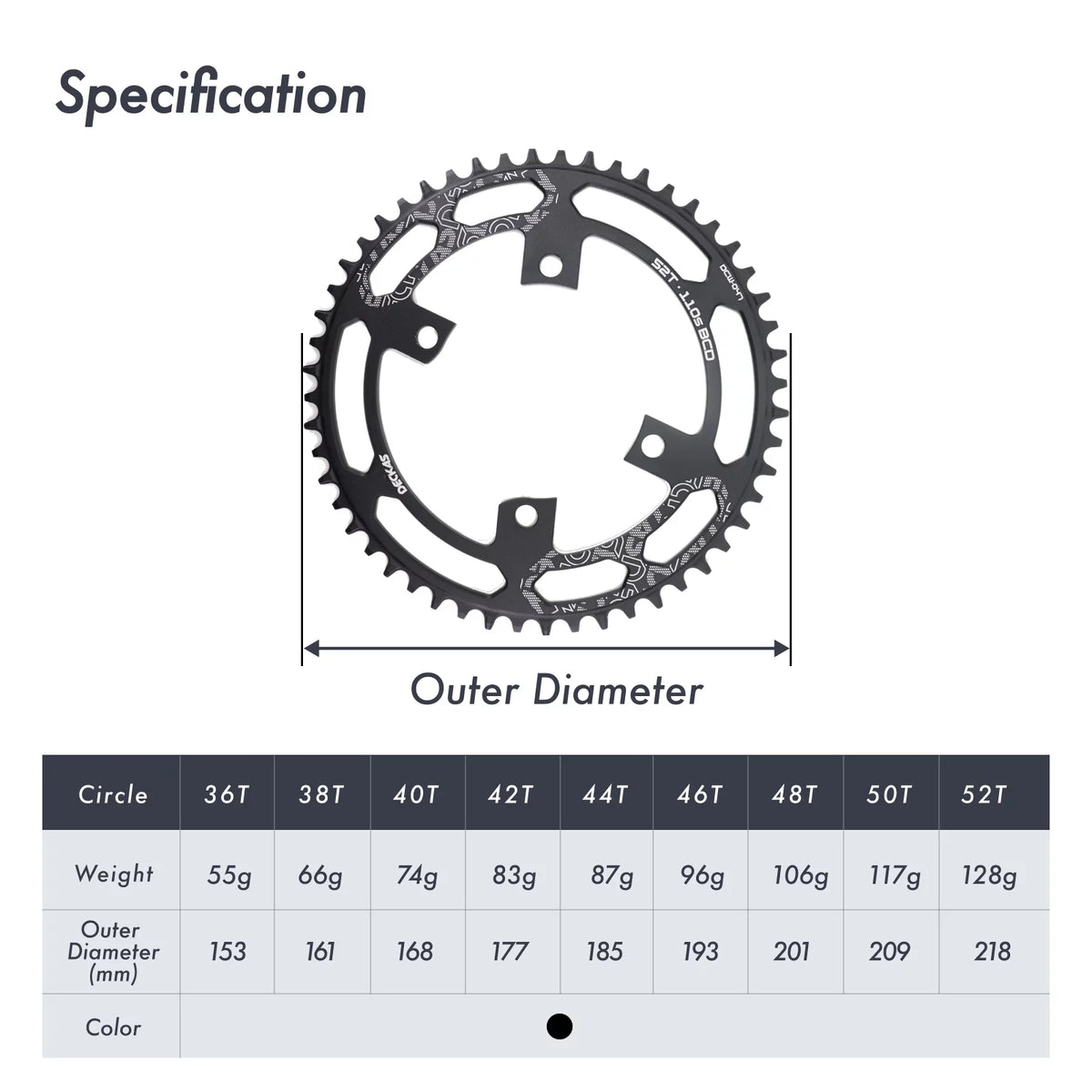 110bcd 7 8 9 10 11 12 Speed Road Bike Chainring X9692
