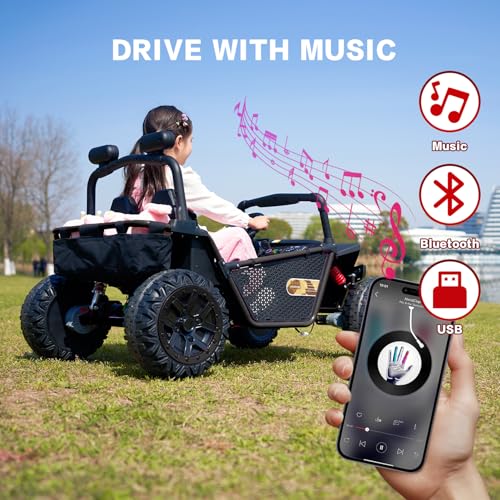 24V 2 Seat Electric Ride on Toy Car with 4 75W Motors N2629