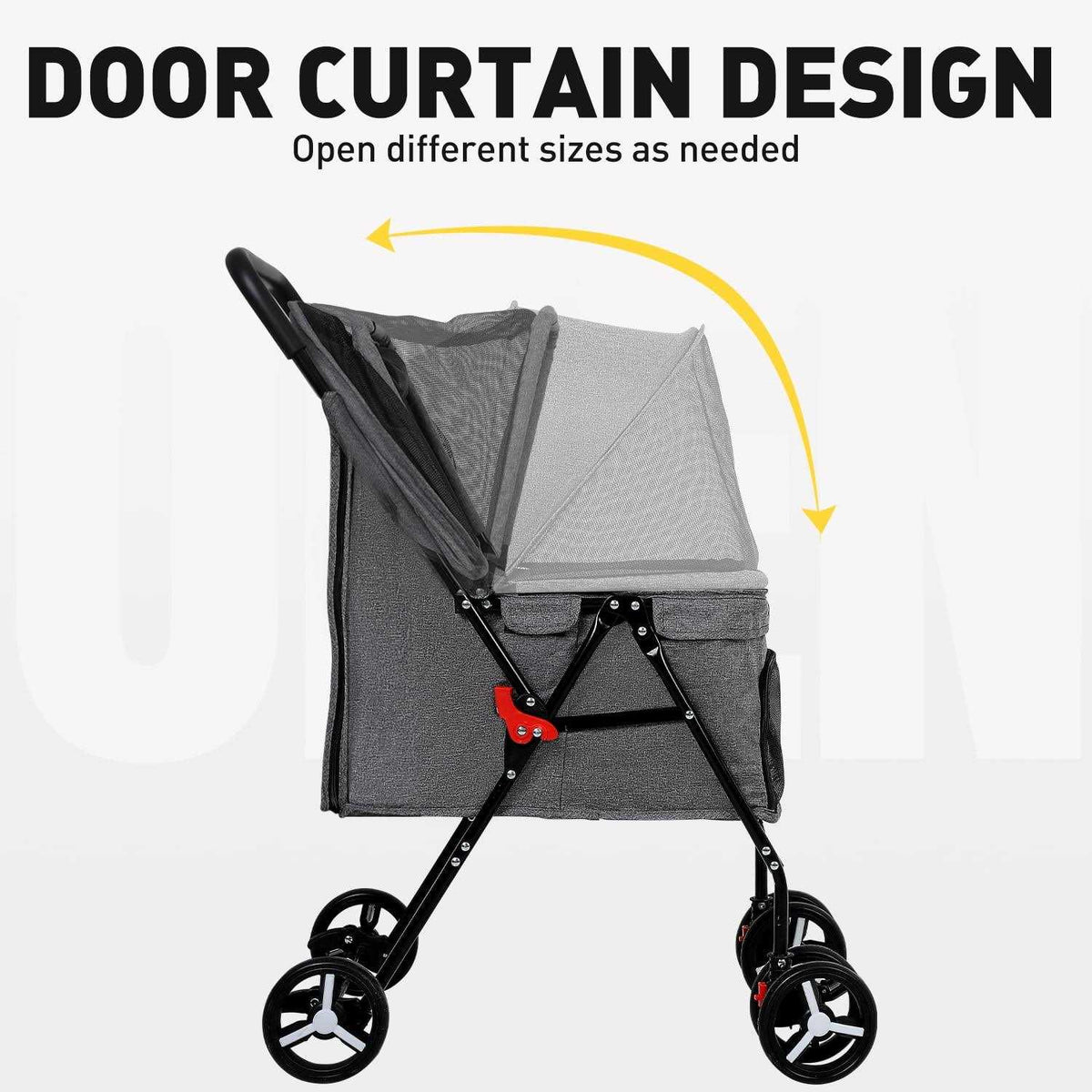 Foldable Mesh Pet Stroller K173297
