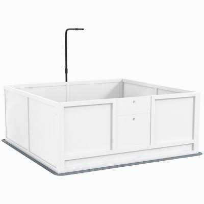 Dog Playpen with Pee Pad and Adjustable Height Door F2206