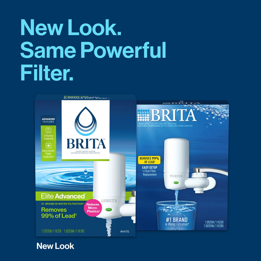White Faucet Mount Water Filter S3812