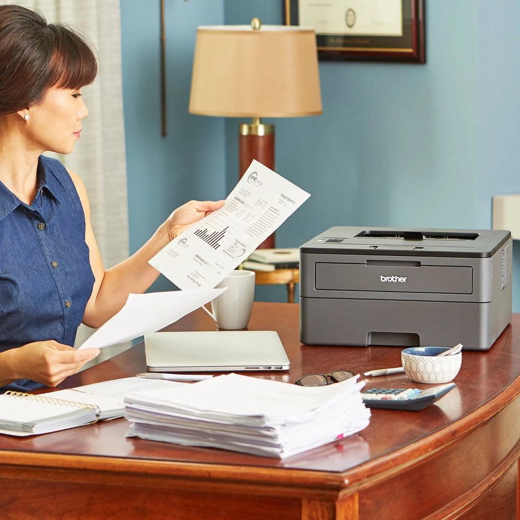 Monochrome Laser Printer with Wireless Networking and Duplex Printing E684734