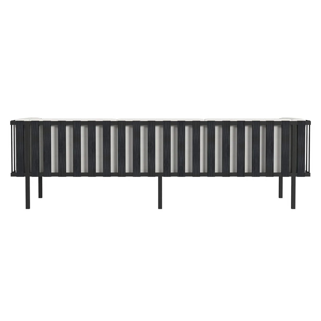 Black and White Outdoor Patio Sofa J567702