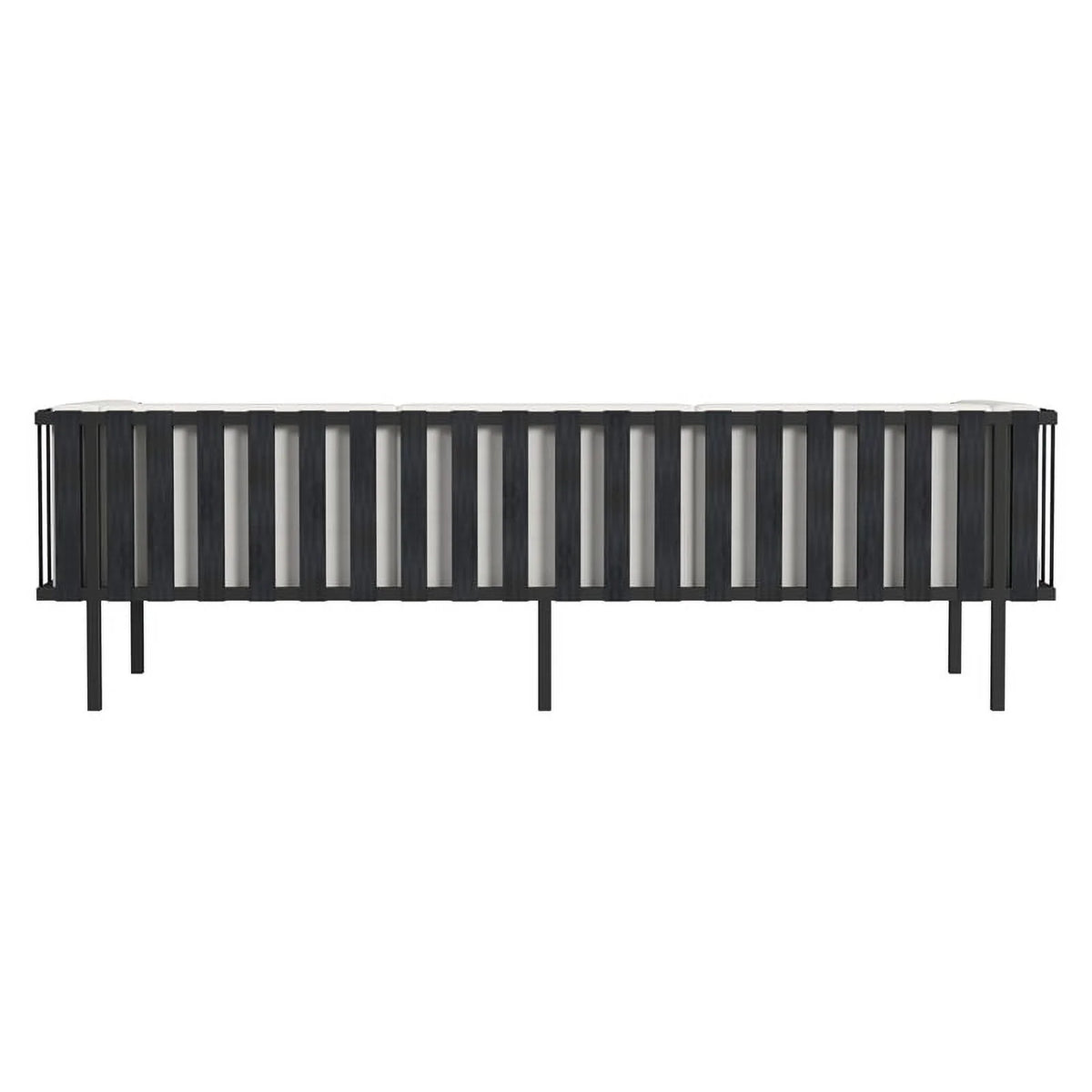 Black and White Outdoor Patio Sofa J567702