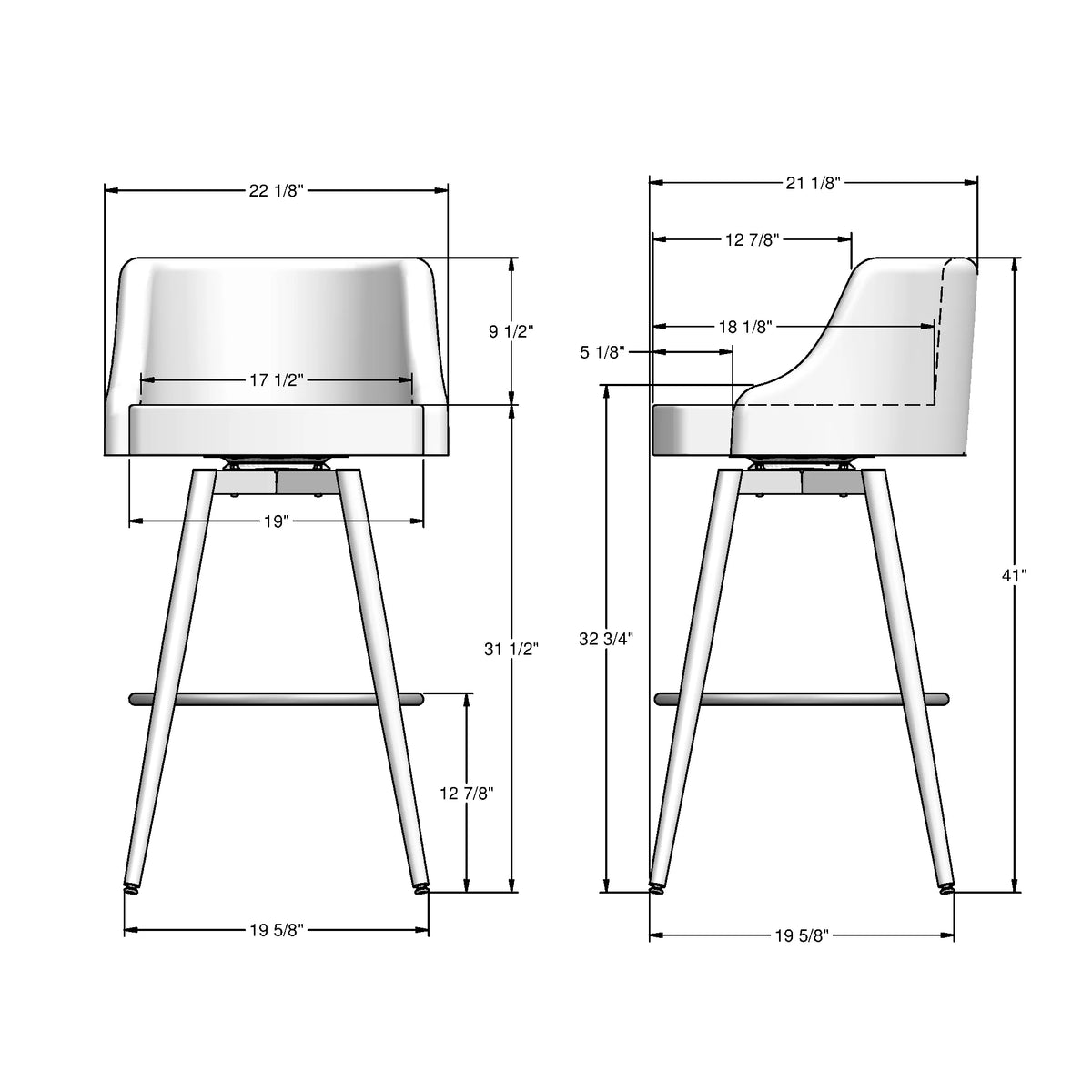 30 In. Swivel Bar Stool D71328