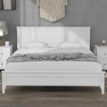 White King Size Solid Wood Platform Bed Z773787