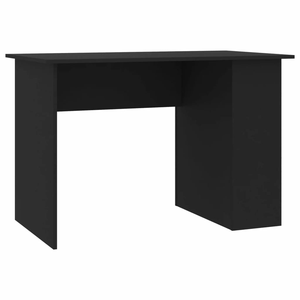 Black Computer Desk with Storage Shelves I55976