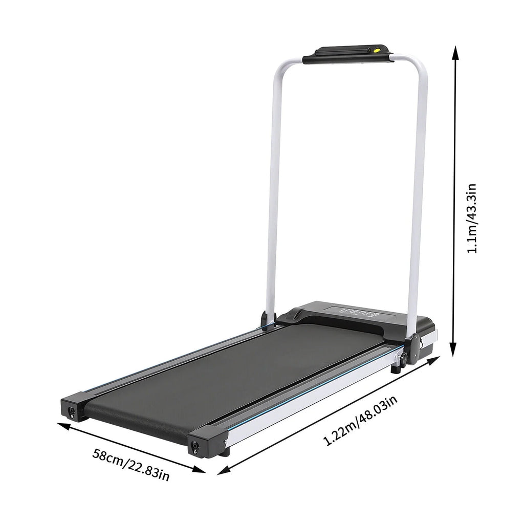 2 In 1 Electric Treadmill Walking Pad with Remote Black W33465
