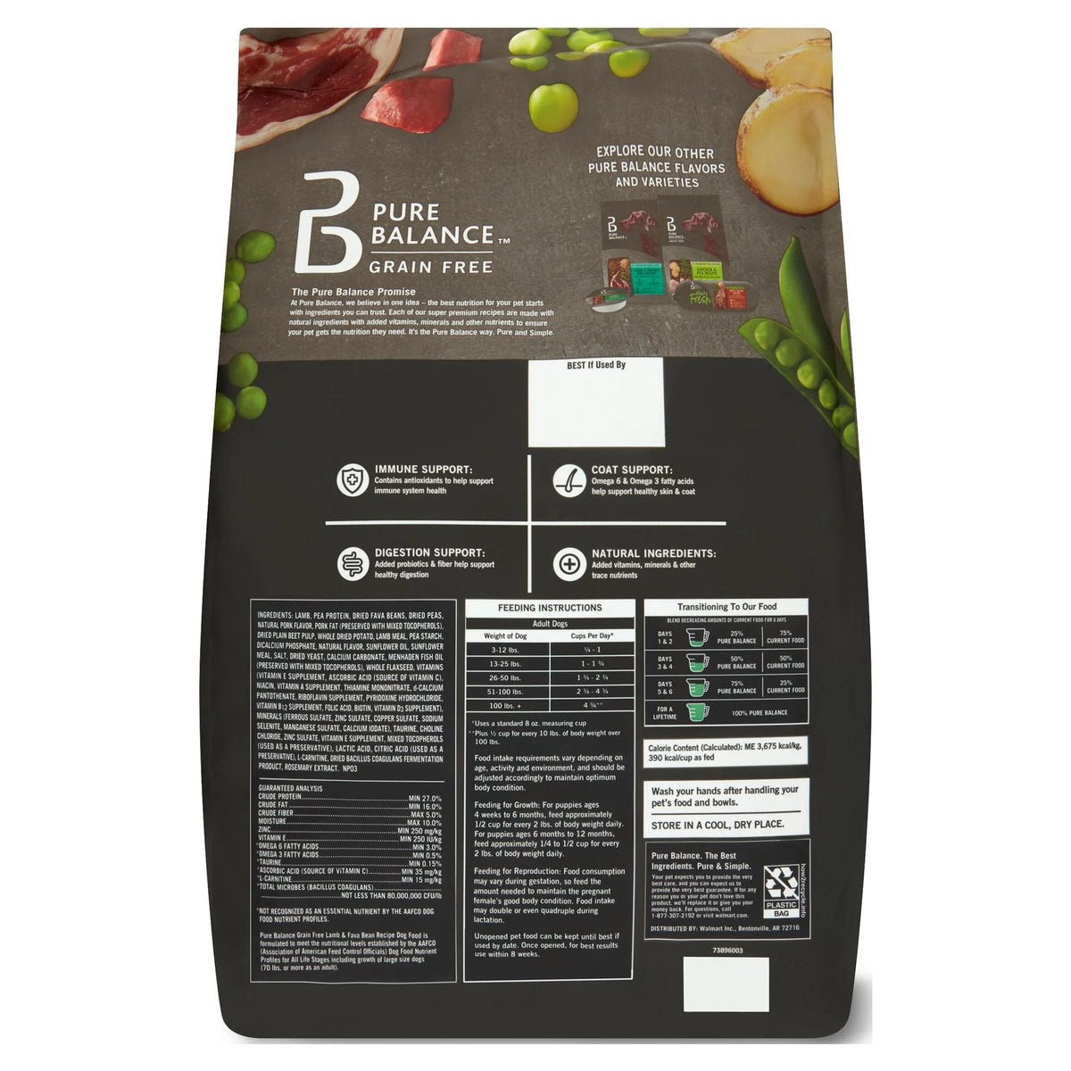 Lamb & Fava Bean Recipe Grain-Free Dry Dog Food 24 lbs A652588