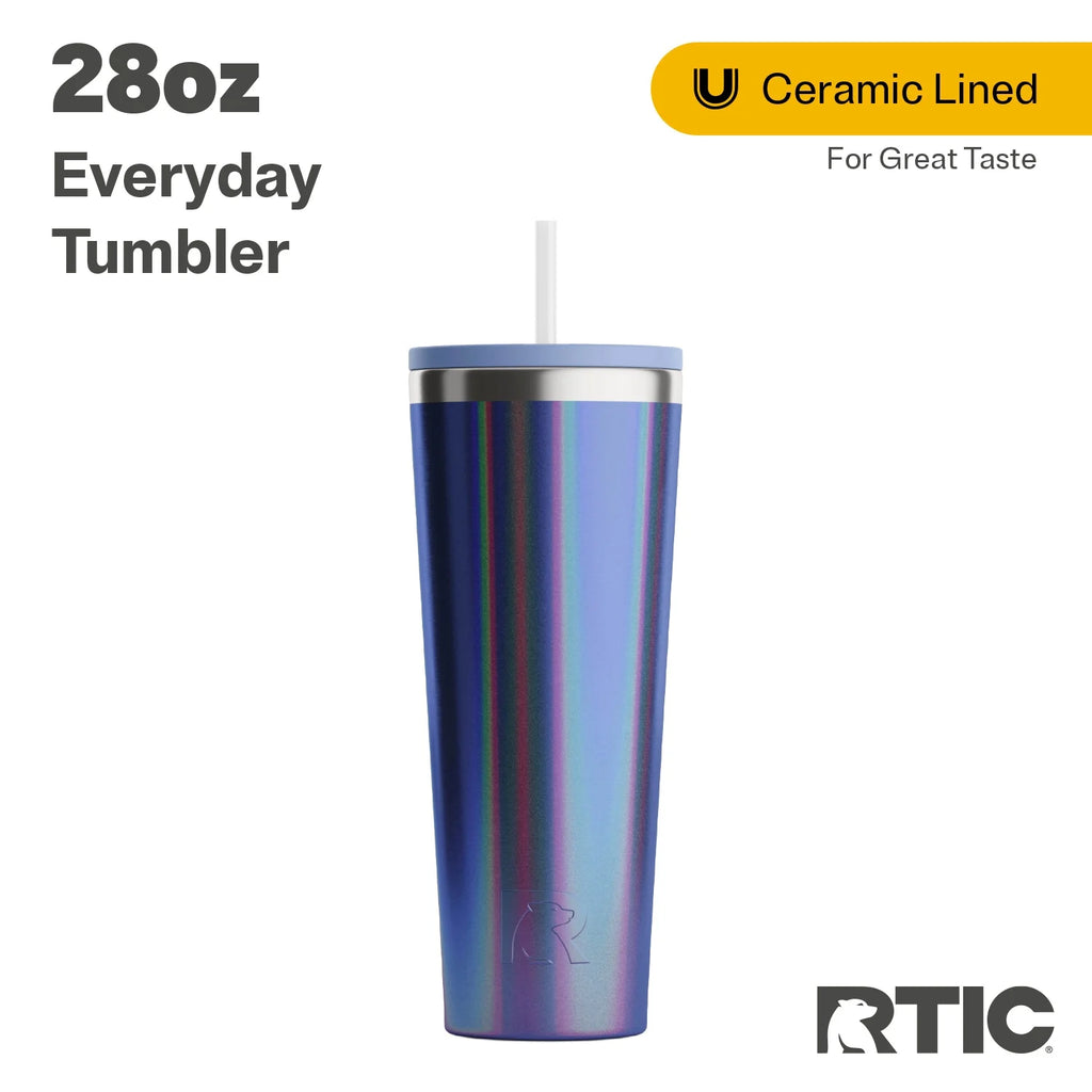 28 oz Ceramic Lined Tumbler with Straw Lid G54843