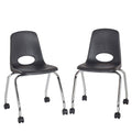 18in Mobile Chair with Casters, 2-Pack - Black R46278