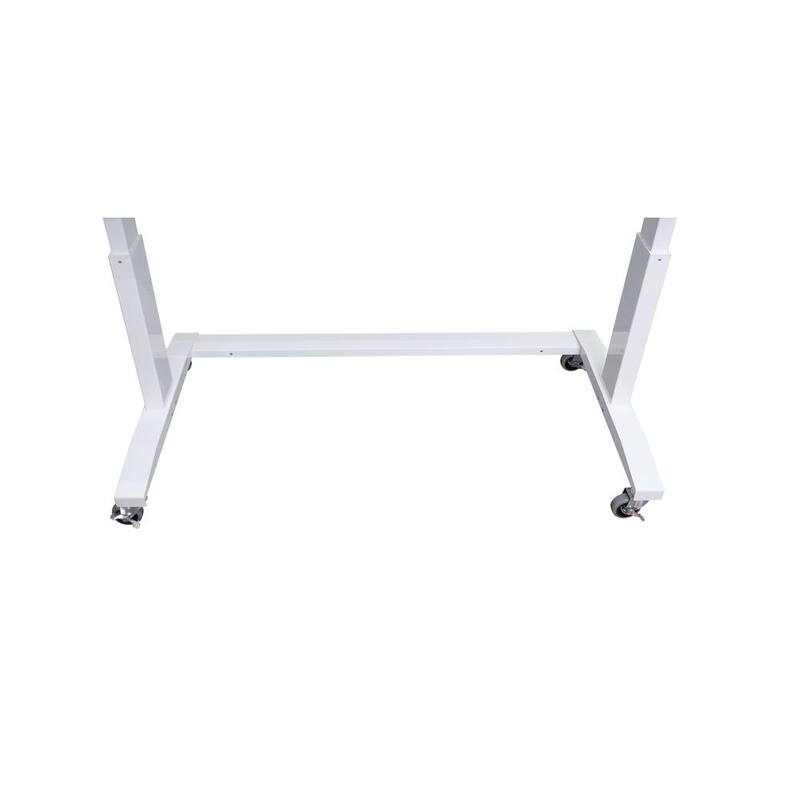 White Adjustable Height Work Table with 2 Drawers K1209